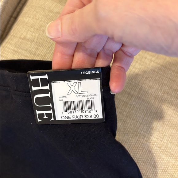 HUE Black Stretch Leggings - Picture 3 of 5